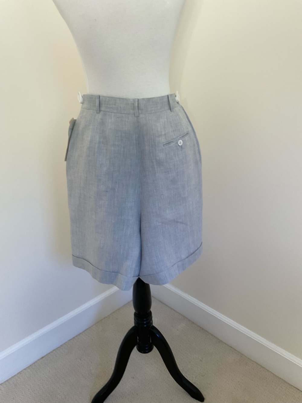 NWT Vintage Liz Claiborne Collection Linen Bermuda Shorts - Picture 4 of 9